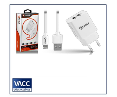 2-KTOOLS LIFE 2.4A 2USB LIGHTNING SEYAHAT SARJI 12W