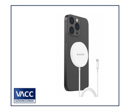 3-Soultech MS010B Mensa 15W MagSafe Şarj Cihazı Byz