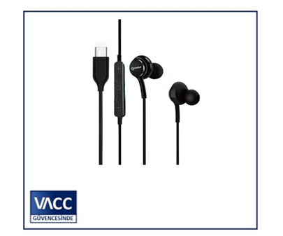 4-KTOOLS EAR MAX TYPE C SIYAH KABLOLU KULAKLIK