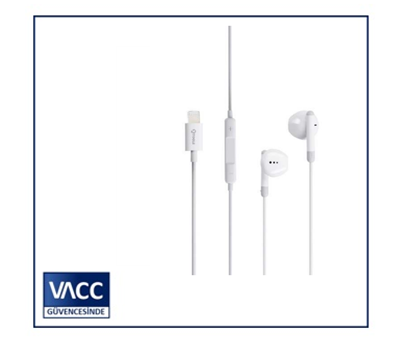 4-KTOOLS EAR PRO BEYAZ LIGHTNING KABLOLU KULAKLIK