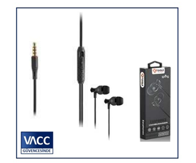 4-KTOOLS SPRING SIYAH KABLOLU KULAKLIK