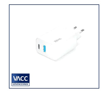 1-Wizz WS402B 20W USB-C PD & USB-A 3.0 A Şarj Cihazı