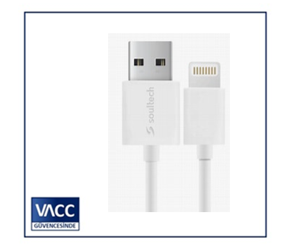 3-Soultech DK051B Lightning Data Kablo Beyaz