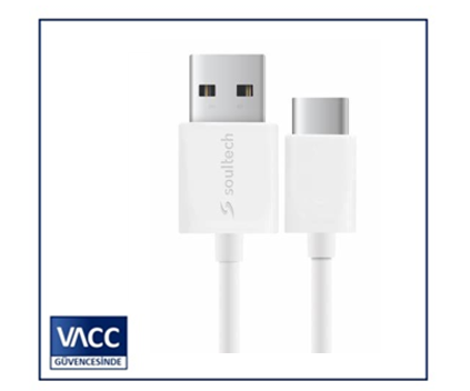 3-Soultech DK052B TYPE-C Data Kablo Beyaz