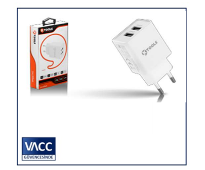 1-KTOOLS LIFE 2.4A 2USB KABLOSUZ SEYAHAT SARJI 12W/2