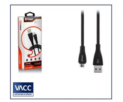 3-KTOOLS 2LONG 2A 2 METRE SIYAH MICRO DATA KABLO